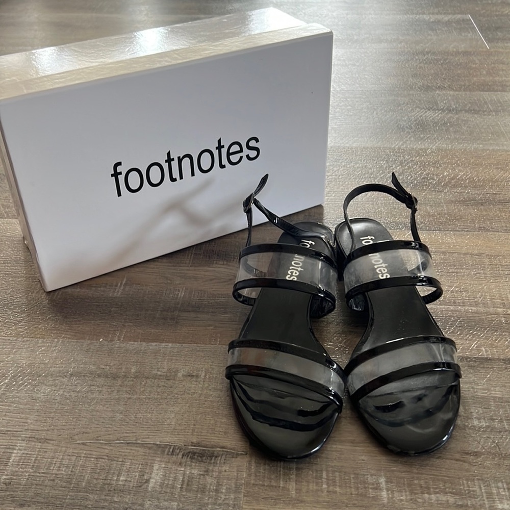 Black Patent Leather Sandals